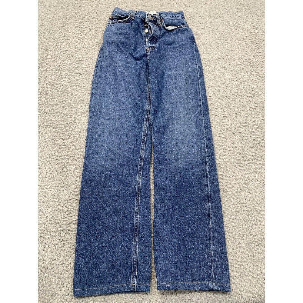 AGOLDE Jeans Womens 24 Blue 90's Pinch High Rise Straight Leg Distressed Denim